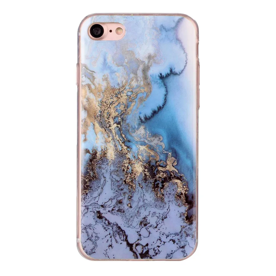 Чехол Triseoly для iPhone 6 S силиконовый Яркий яркий чехол с мраморным камнем 7 6S 8 Plus X
