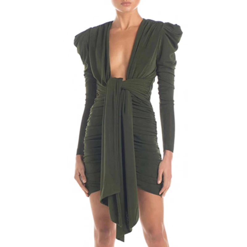 Женское облегающее платье с глубоким v-образным вырезом INDRESSME вечернее