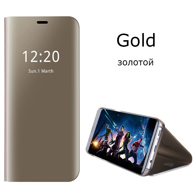 Gold Прозрачные зеркальные флип-Чехлы для huawei Honor 20/20 Pro/20 Lite, кожаные задние Чехлы для мобильных телефонов Honor20 20Pro 20 Lite - Цвет: Gold