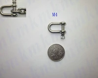 100pcslot stainless steel aisi316 m4 mini type d and dee anchor shackle guaranteed aisi316 material and marine hardware usage