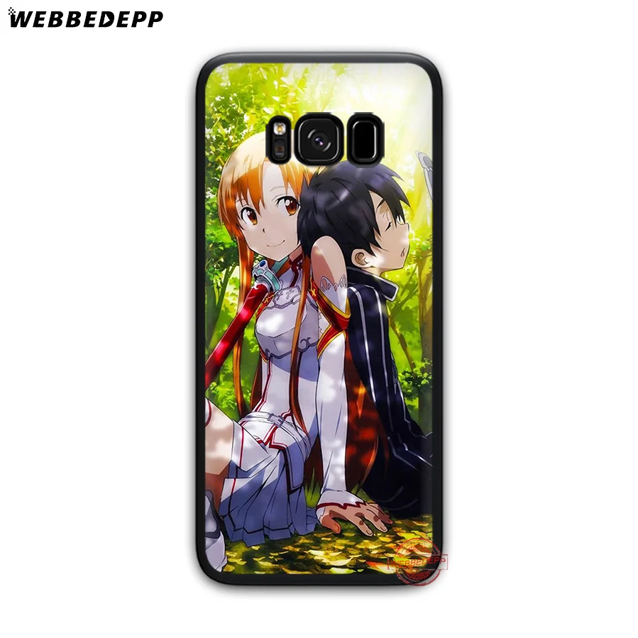 Мягкий ТПУ чехол WEBBEDEPP Sword Art Online SAO Anime для Samsung A3 A5 A6 A7 A8 A9 S6 S7 Edge S8 S9 S10e J6 Note 8 9 10 Plus |