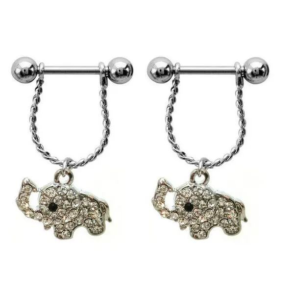 2 шт./Лот Новый бренд Висячие ювелирные изделия для пирсинга сосков 14 г