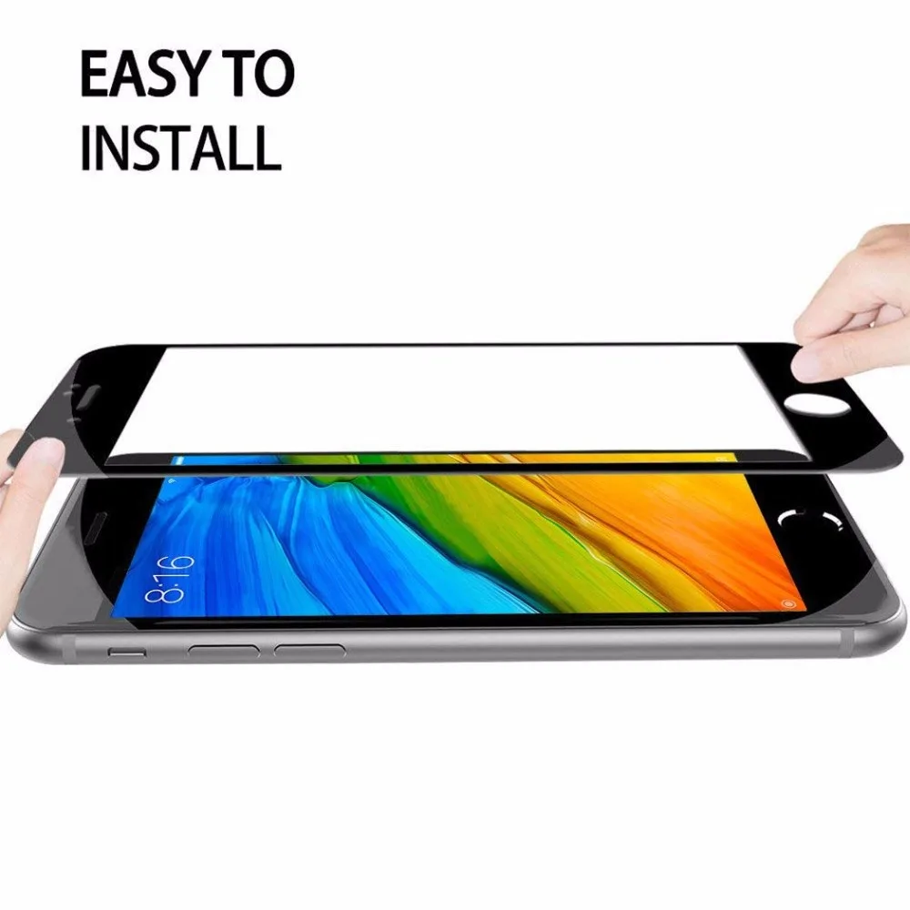 ENCHICAS for Huawei P8 Lite 3D Protective Film Full Screen Protector HD Complete Cover Fingerprint Resistant and Anti-Shatter | Мобильные