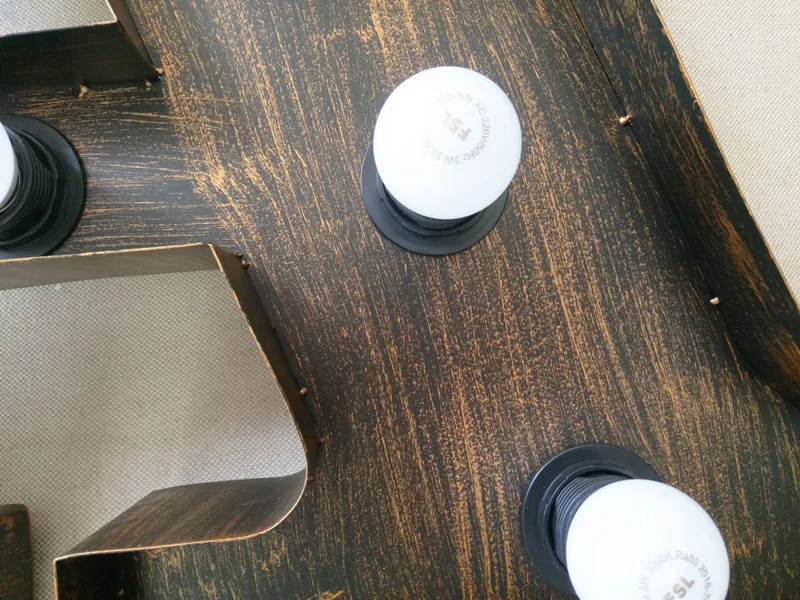 Фумат винтажные буквы лампы Лофт промышленный логотип Настенный бра Железный