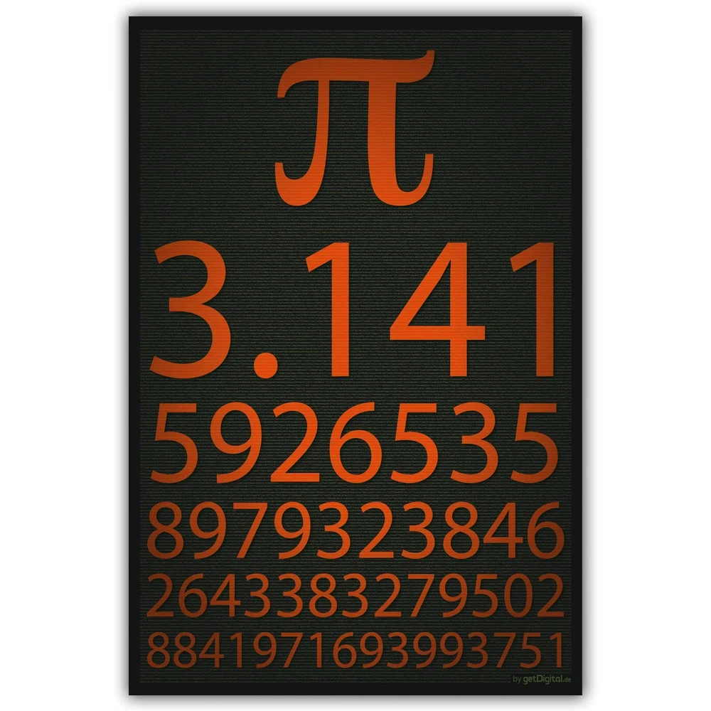 Pi Математика 3 14 плакат искусство стены холст фотокартины маслом без рамки | Дом и