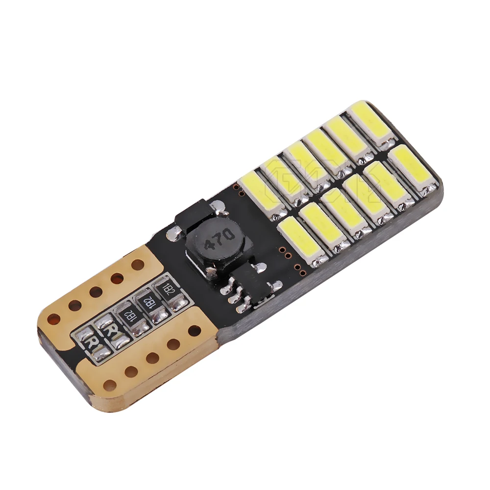 Автомобильная светодиодная лампа 1 шт. Canbus Free T10 24smd 4014 для позиции номерного знака