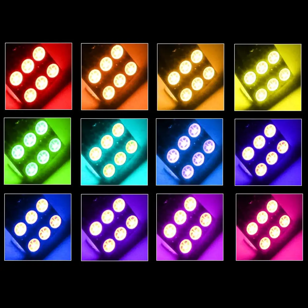 2 шт. 5050 SMD RGB T 10 светильник на танкетке лампы 6led 12led C ar для чтения боковой