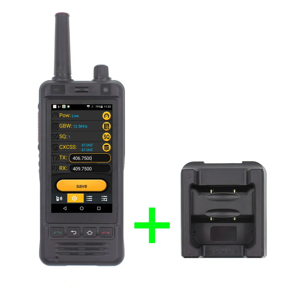 W5 with Hand Charger Anysecu W5 телефон PTT радио IP67 водонепроницаемый UHF Walkie Talkie мобильный телефон 5MP камера W 5 Dual SIM REALPTT Android 6 смартфон - Цвет: W5 with Hand Charger