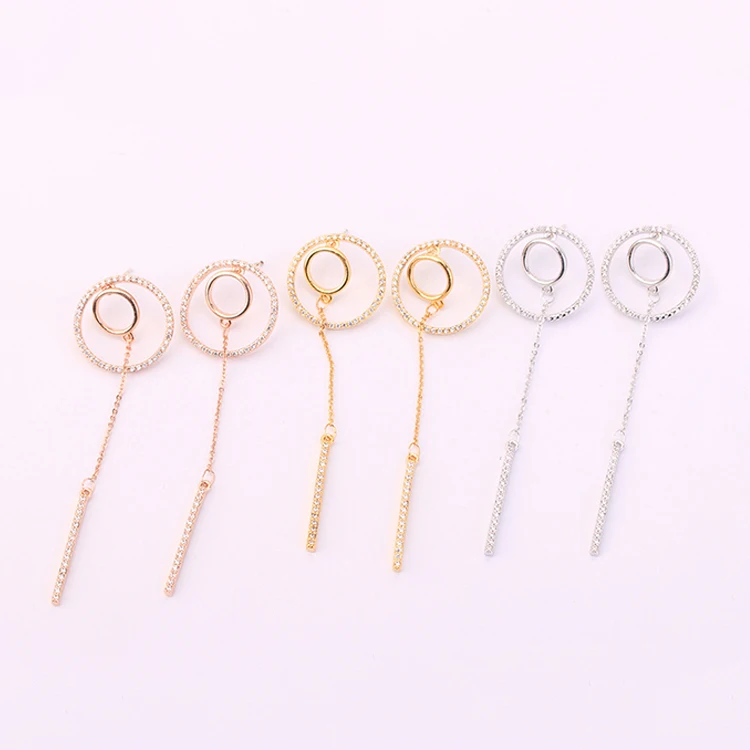 Malanda Новинка 2017 длинной кисточкой Серьги для Для женщин топ Ясно Циркон Мода