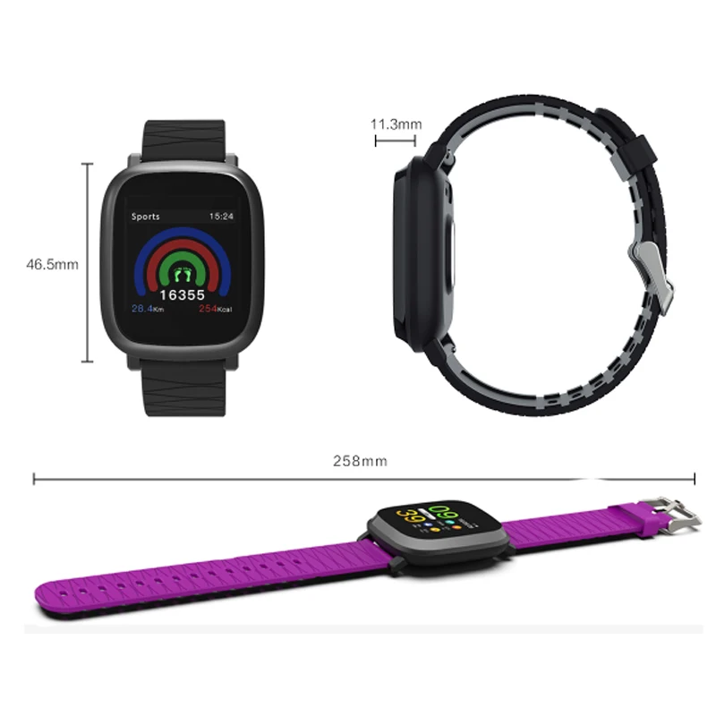Wearpai M30 Цвет Экран умные часы Для мужчин крови Давление Фитнес трекер сообщение
