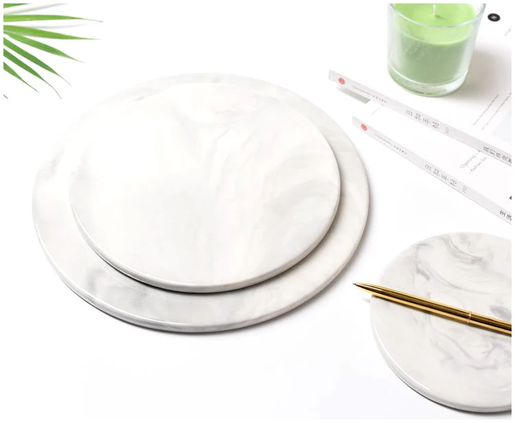 Marble Cheese Cutting Boards Decorative Pastry Plate Serving Tray Chopper Chopping Coaster Mad Pad Gray Large Round Rectangle