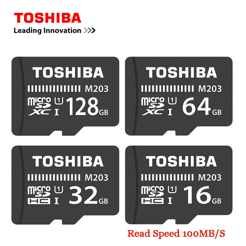 TOSHIBA флэш карта памяти M203 100 МБ/с. Microsd карты UHS I 128 Гб 64 ГБ Памяти SDXC 32 оперативной 16
