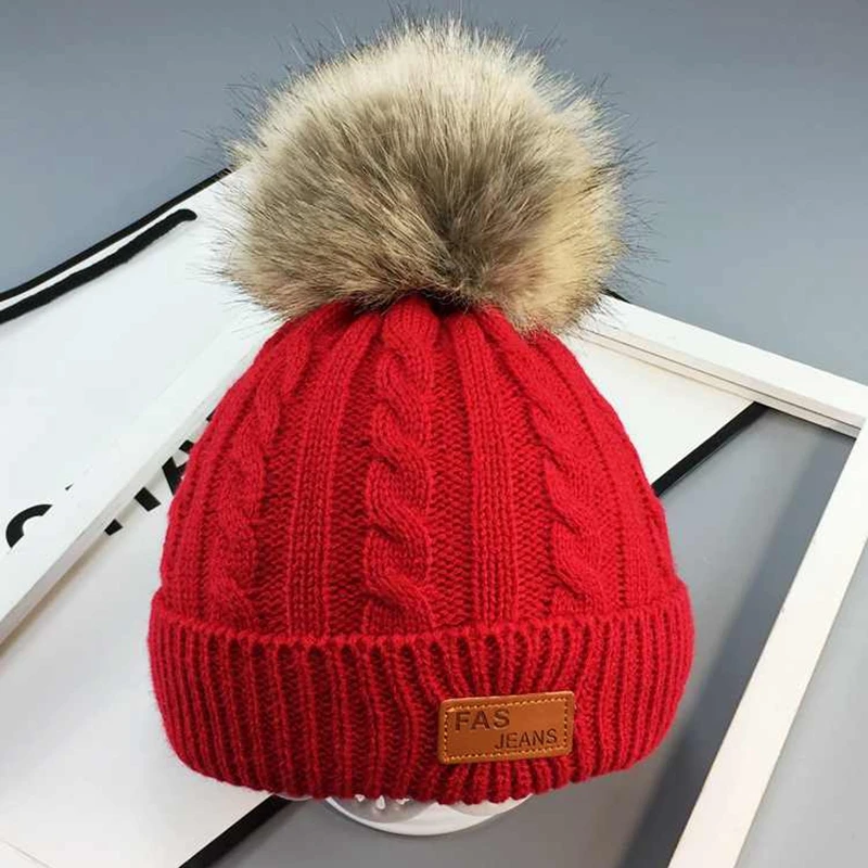 Для маленьких мальчиков девочек пом Англичане шляпа Детская зимняя шапка для