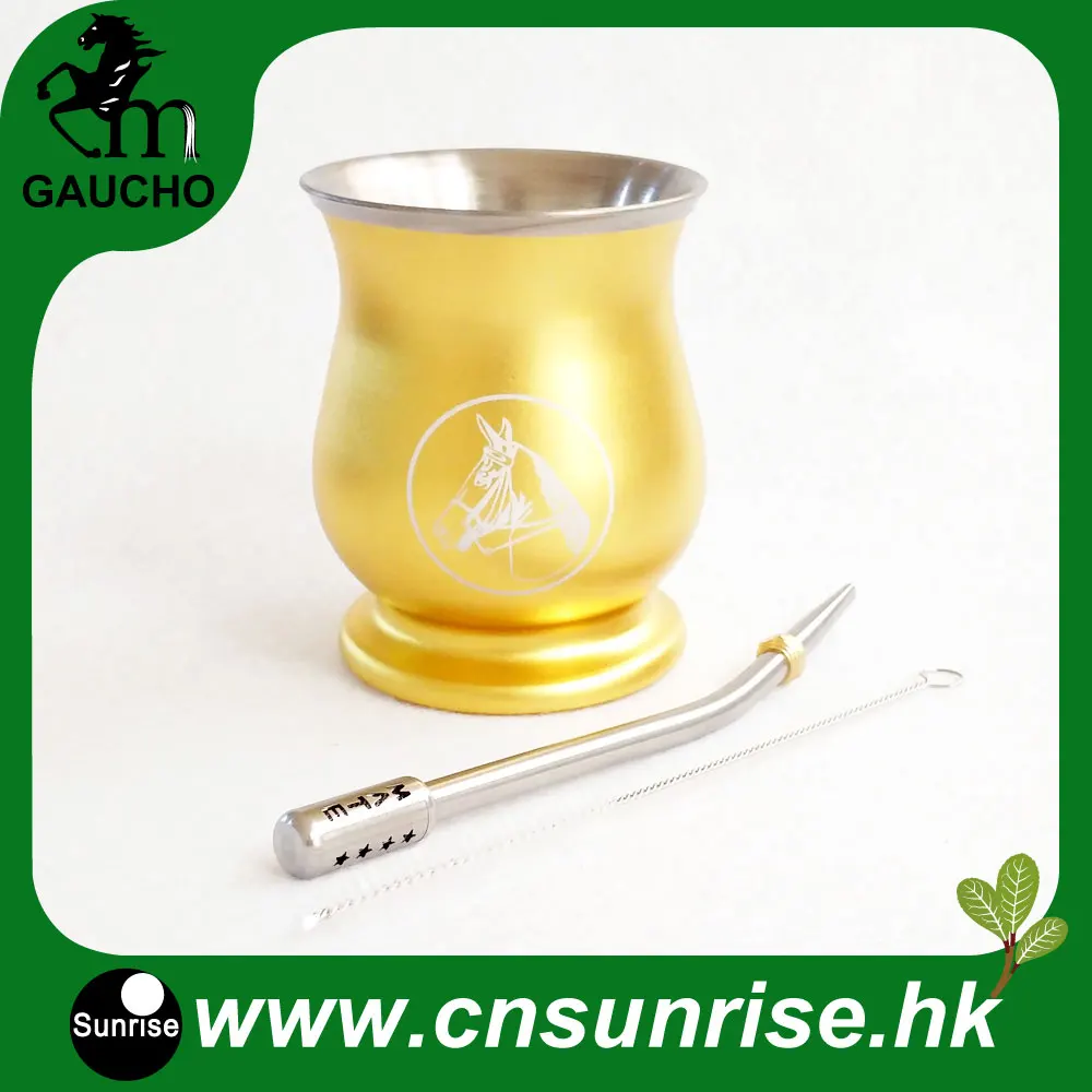 MB022-165 1 компл./лот Yerba наборы для мате нежный Парагвай Yerba Коврики нержавеющая тыквы в форме тыквы и соломы Bombilla и щеточка для чистки Лидер продаж - Цвет: MB022-165