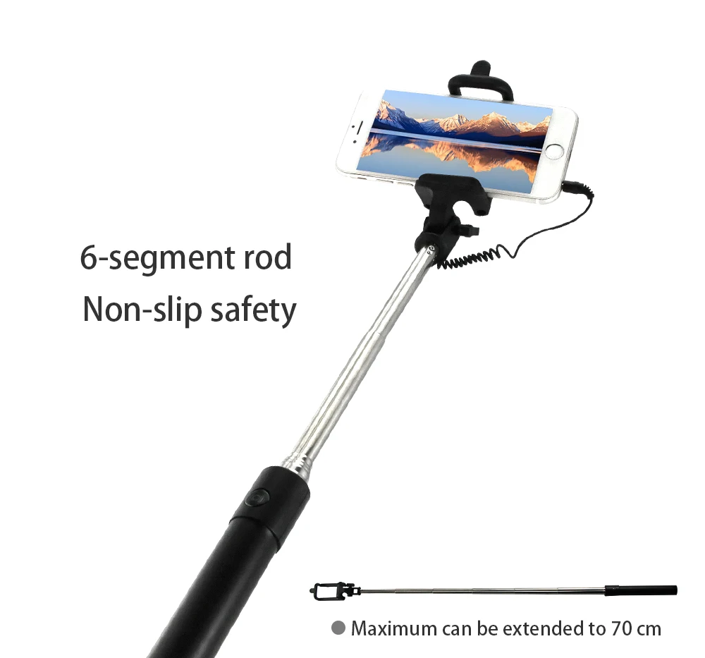 Универсальный Портативный Проводной Растягивается Selfie Стик для 1 Телефон Sansung
