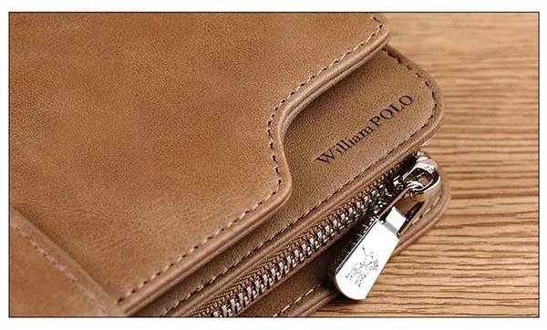 Держатель для карт, кожаный бумажник для мужчин, длинный дизайн, качественная Обложка для паспорта, модный мужской кошелек на молнии, многофункциональная сумка для монет