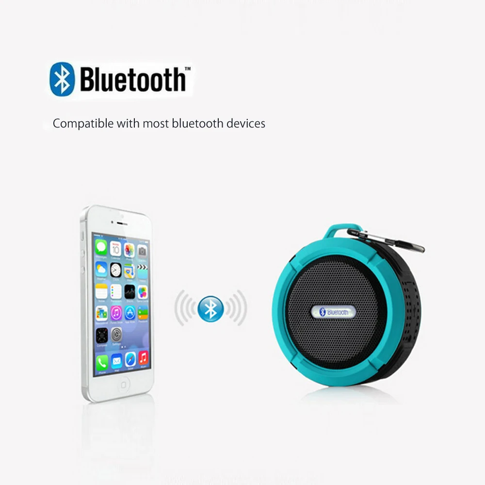 Мини Bluetooth динамик, портативный водонепроницаемый беспроводной динамик с громкой связью для путешествий на открытом воздухе