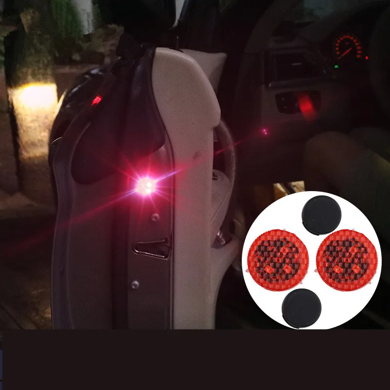 2 шт./компл. светодиодный Автомобильный Дверной фонарь мигающий Предупреждение