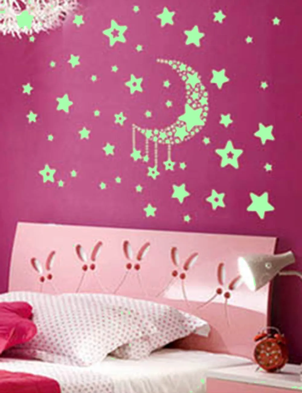 Луна дом световой Наклейки Домашний Декор стены Стикеры надписи DIY новый|decal