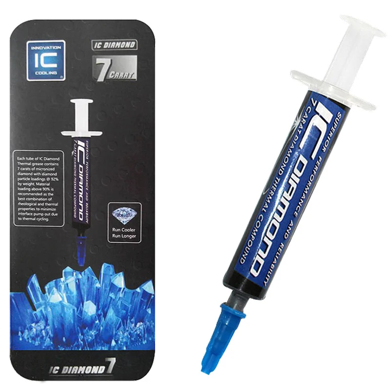 Оригинальные оригинальные алмазные вставки IC Diamond 7 6 карат 1 5 г 92%|thermal paste grease|thermal
