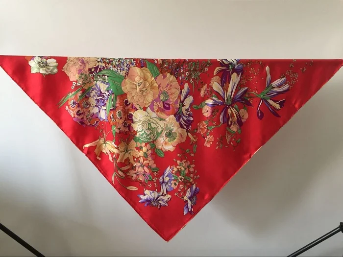 Акция Модные женские 100% шарф из шелковой саржи большой квадрат 12 момме платок