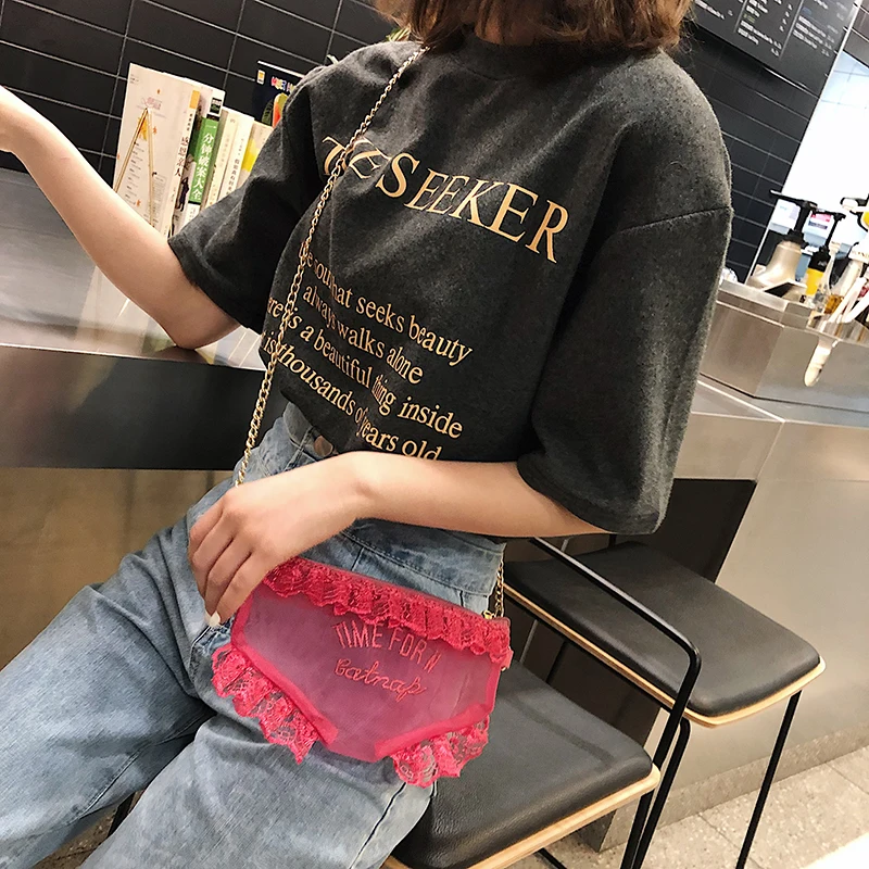 Сексуальный стиль бикини Женская сумка модная с буквенной цепочкой через плечо