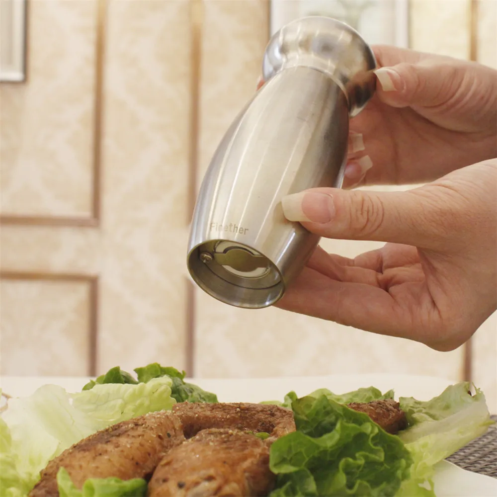 Регулируемая Ручная Мельница Из Нержавеющей Стали Finether 5 7 дюйма серебро 304 пробы