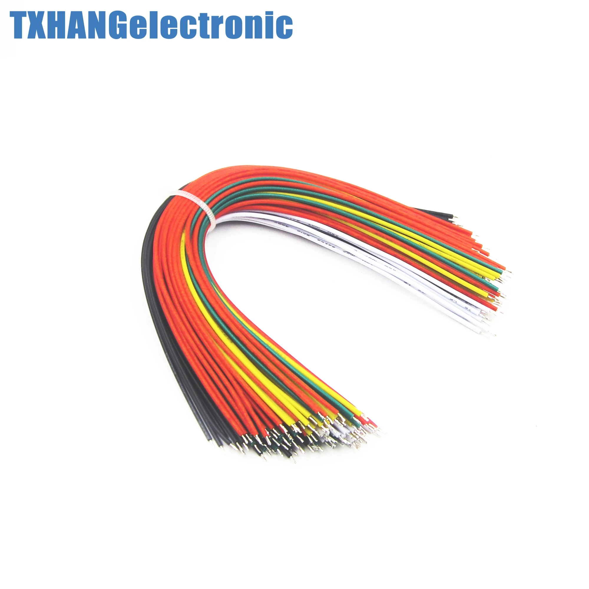 100 шт 20 см цветные гибкие двухконцевые оловянные макетные соединительные провода