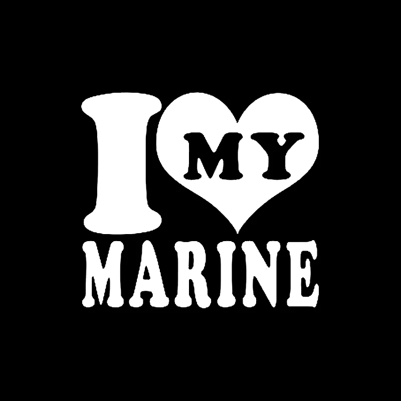 QYPF 13 4 см * 12 I Love My Marine модные виниловые водонепроницаемые наклейки аксессуары