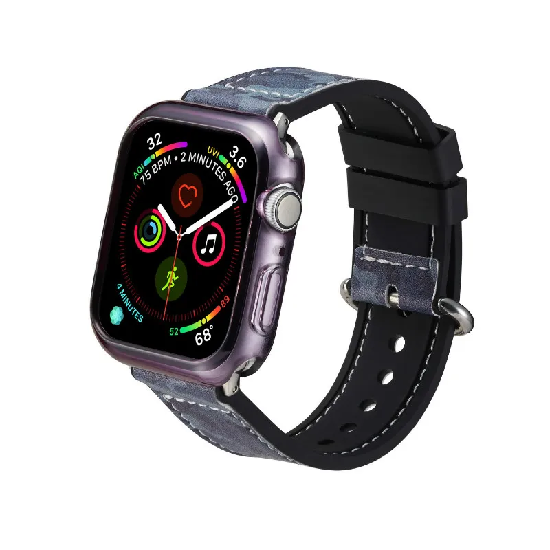KLFS красочный Радужный Мягкий ТПУ чехол для apple watch Series 4 40 мм чехол для Iwatch 4 44 мм