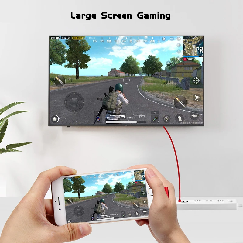 Lightning Sync к HDMI монитору ТВ проектор изогнутая вилка 1080p HD большой игровой экран 1 8 м