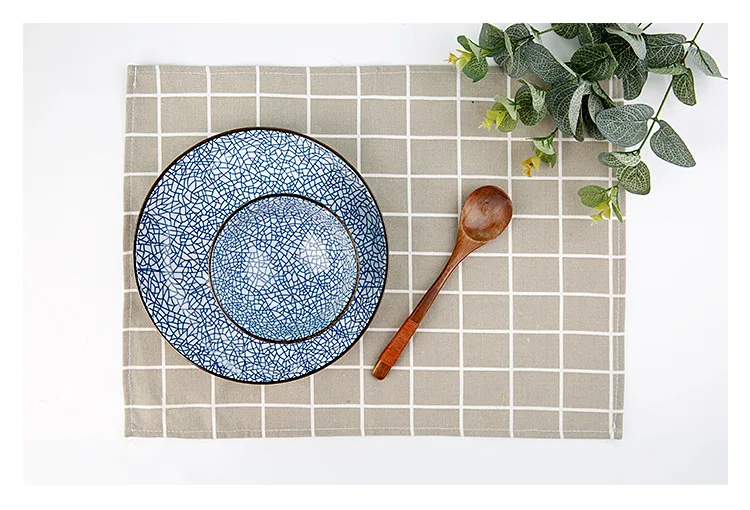 place mat 40x60 см, простой стиль, прямоугольная качественная салфетка, столовые коврики, хлопковые коврики для стола, декоративная чаша, подставка для тарелок, 1 шт - Цвет: place mat