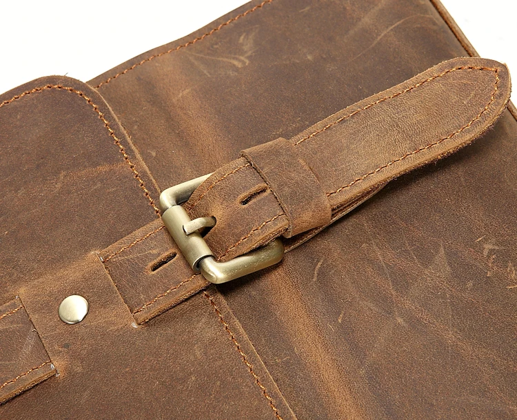 Crazy Horse Genuine Leather Men's Briefcase Laptop Bag men Messenger handbag vintage genuine leather bags tote 2015 business | Багаж и