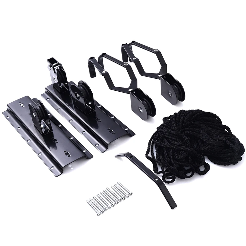 

Bicycle Lift Ceiling Mounted Hoist 45 lbs Weight Capacity Bike Storage Garage Hanger Pulley Rack Lift Assemblies Hook Pulleys