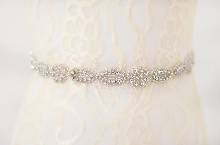Ручная работа Стразы жемчужины свадебное платье пояс из бисера свадебный с