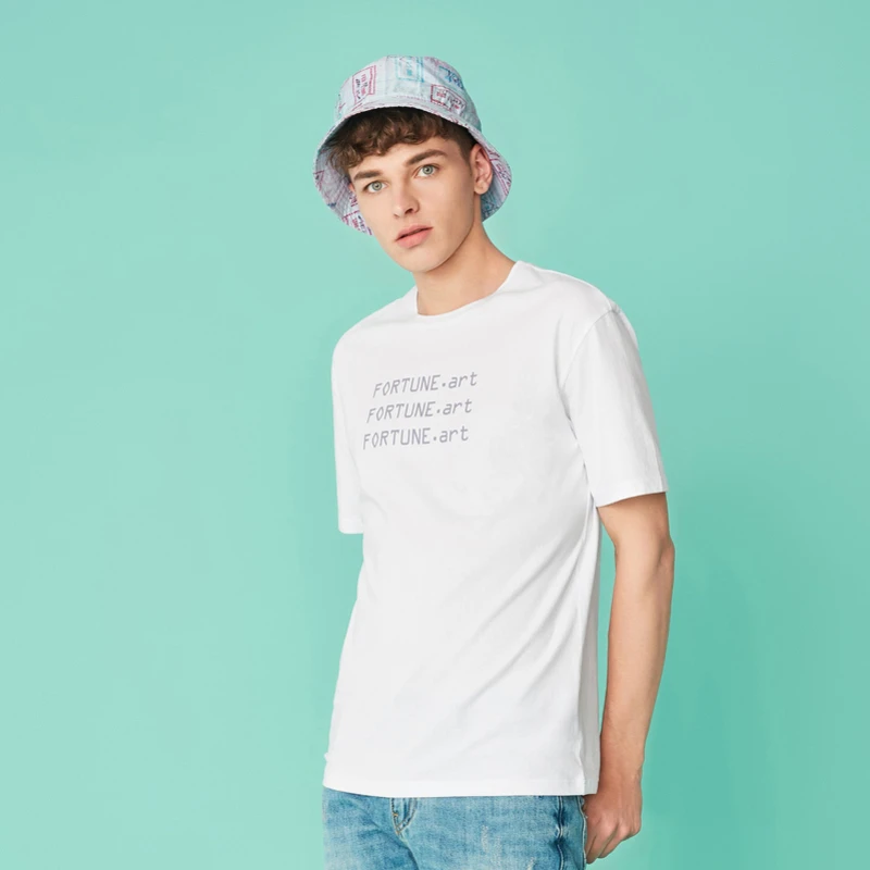 SEMIR 2019 Новая модная футболка Мужская хлопковая с короткими рукавами Повседневная