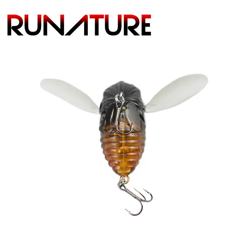 Runature Cicada жесткая приманка для рыбалки 40 мм/6 г верхняя Водонепроницаемая приманки
