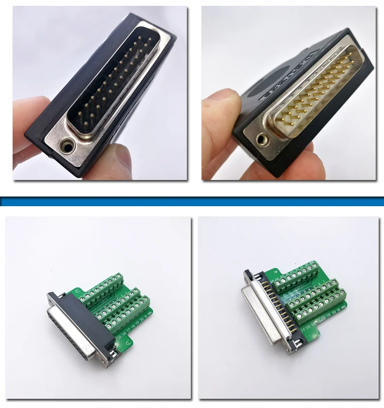 DB25 разъем 25Pin Мужской и Женский головка сигнальный разъем отверстие печатной платы адаптер паяльная головка последовательный порт головка 25 Pin