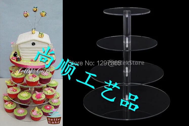 

4-уровневая акриловая подставка для свадебного торта