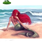 2016 новое поступление, Набор для вышивки крестиком из квадратных страз сделай сам, Набор для вышивки крестиком, полноразмерная вышивка стразы, домашний декор, мультяшная Русалка