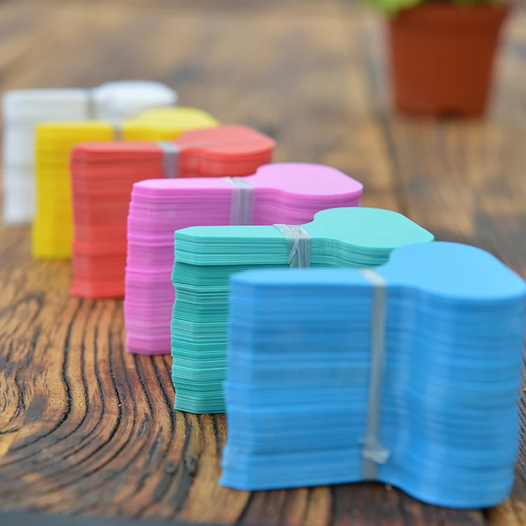 50 шт Пластиковые много цветов Т-образные этикетки для детских садов цветочный