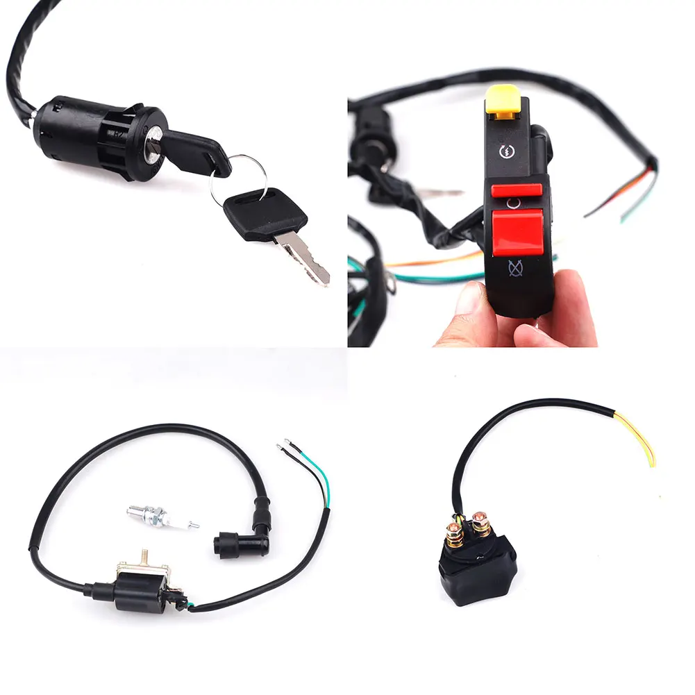 

Motorcycle Motorbike Full Electrics Wiring Harness Coil CDI Stator Ignition for 50CC-110CC ATV Bike F-Best