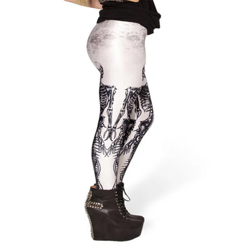 Сексуальные Оптом Модные механические белые леггинсы русалки с цифровой печатью