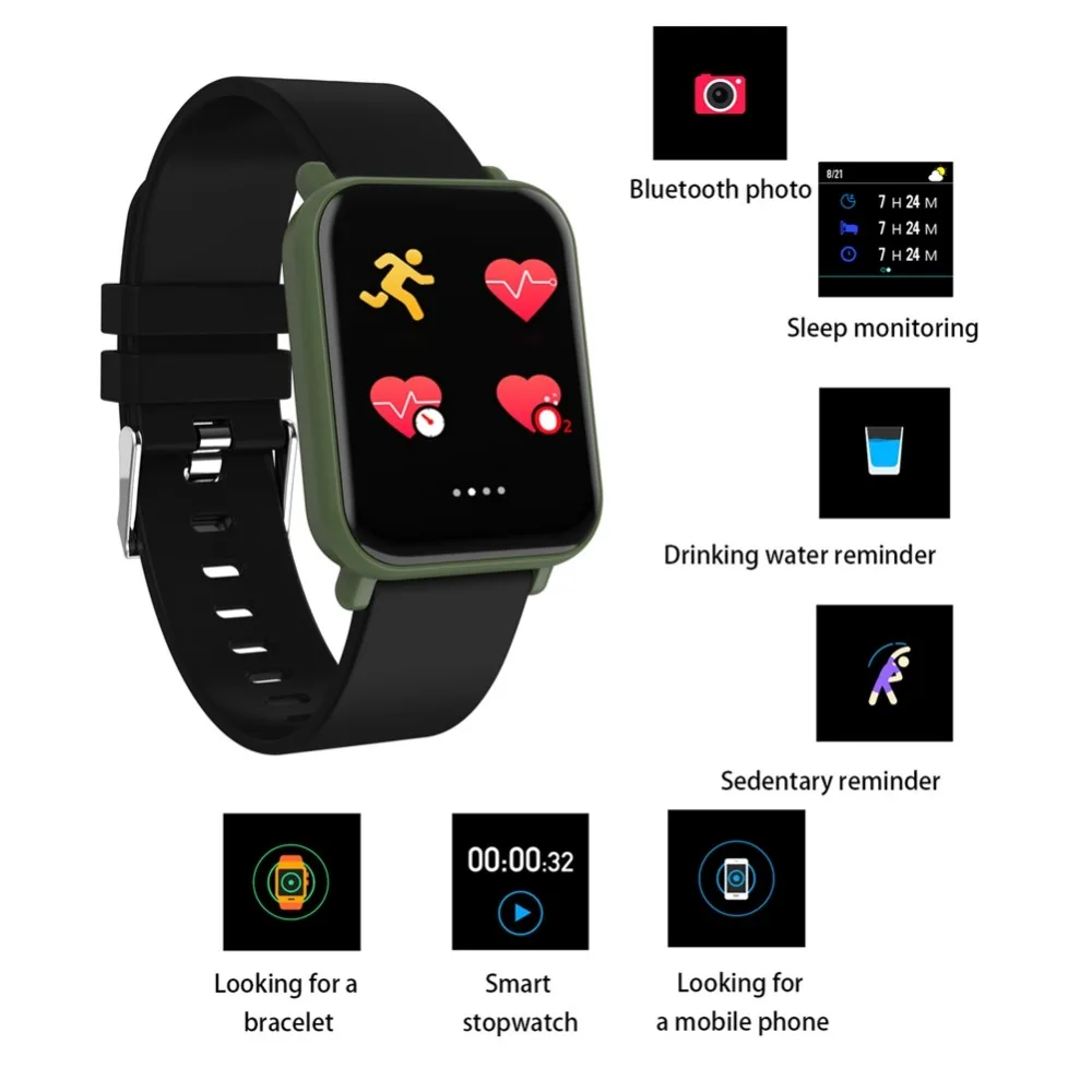 Смарт-браслет KOBWA R6 с Bluetooth Водонепроницаемый Фитнес-браслет мониторинг