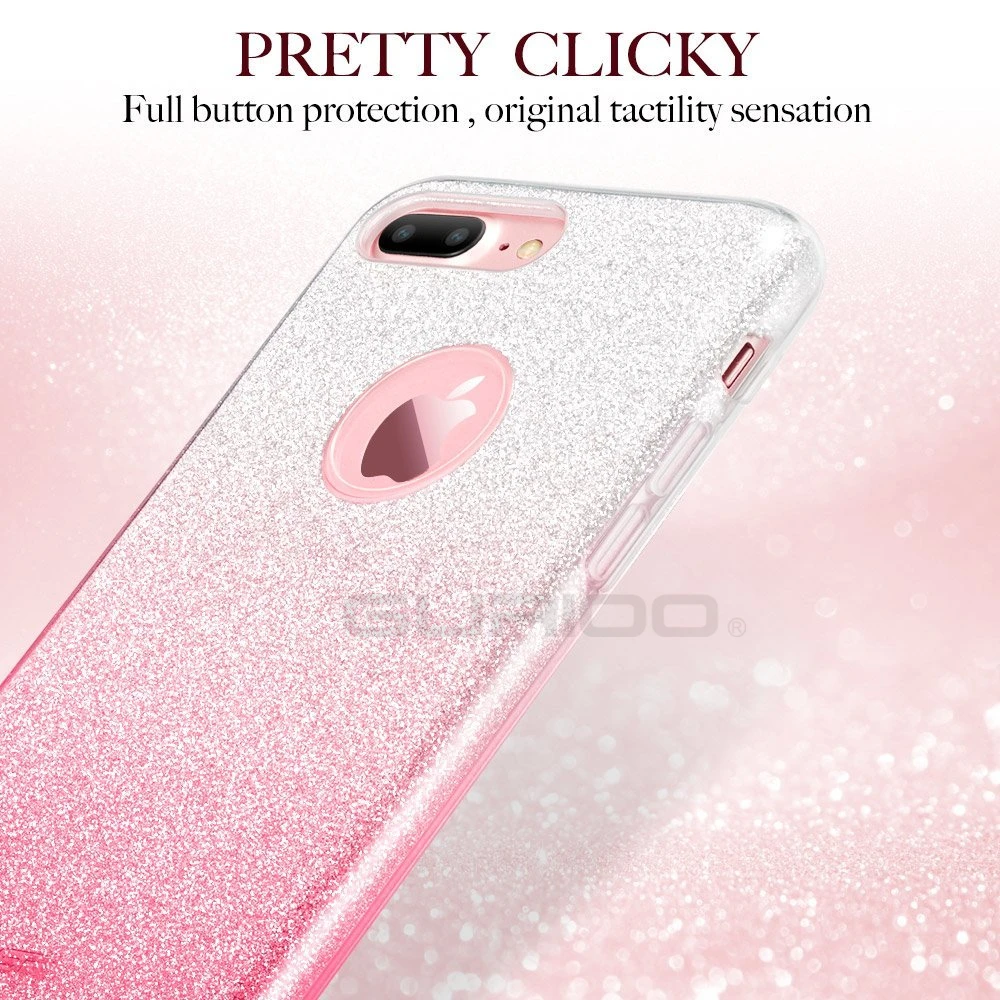 Роскошный 3-слойный чехол GURIOO для iPhone 6 блестящий силиконовый мягкий iPhone6S 7 8 Plus 5S SE