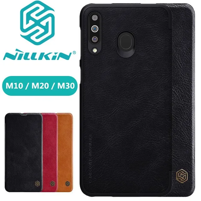 

Кожаный чехол-книжка для Samsung M20, Samsung Galaxy M10, M30, Nillkin, QIN