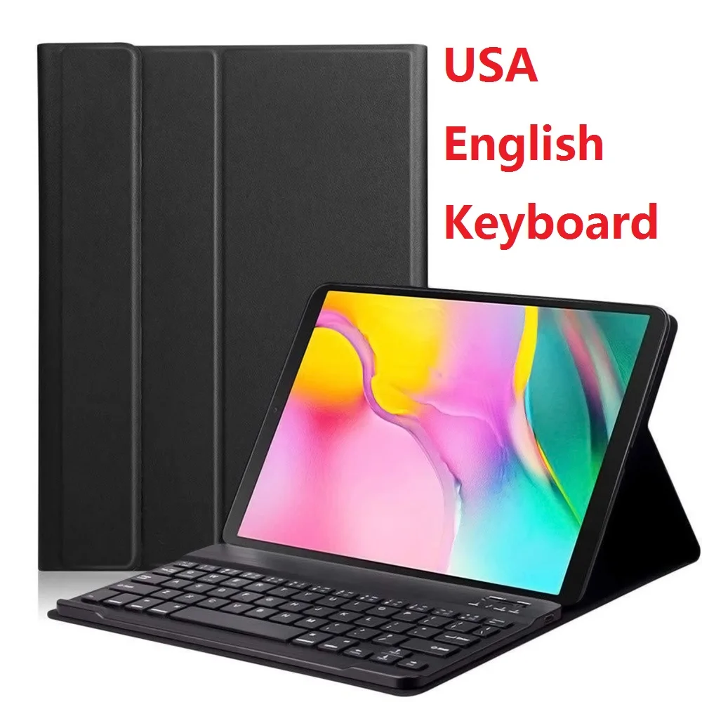 USA English Keyboard Для Samsung Galaxy Tab S5e чехол 10,5 ''SM-T720 SM-T725 Английский Русский Испанский Bluetooth клавиатура Флип Стенд PU кожаный чехол - Цвет: USA English Keyboard