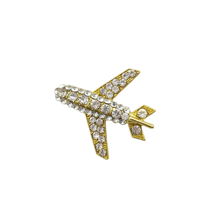 5 шт./лот брошь в виде самолета с кристаллами для женщин стюардесса|crystal brooch|pins for
