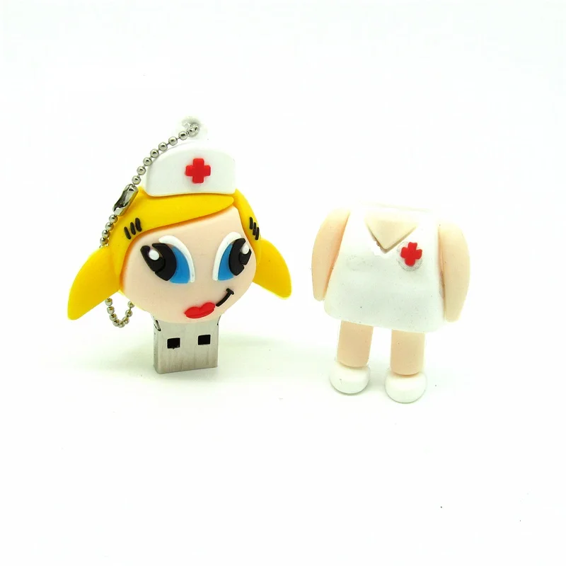 Флэш накопитель usb 2 0 с металлической цепочкой 4/8/16/32 ГБ|nurse usb|nurse flash drivepen drive 2.0 |