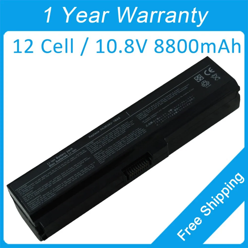 Новый аккумулятор для ноутбука toshiba Satellite L315 L322 L310 L510 C650 C670 C675 C665D C640D C660D 8800 мАч PA3817U